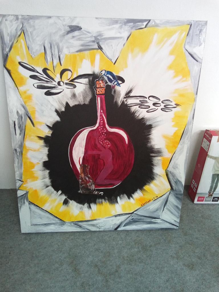 IVM verhuizing, zsm/Doek/kat-bij-fles/100-120cm/origineel, Ophalen