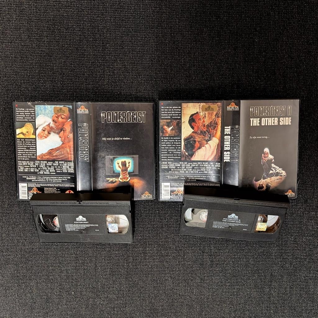 Poltergeist 1 & 2 (1982-86), VHS Videoband, Horror Classic, Vanaf 16 jaar, Ophalen of Verzenden, Gebruikt, Horror