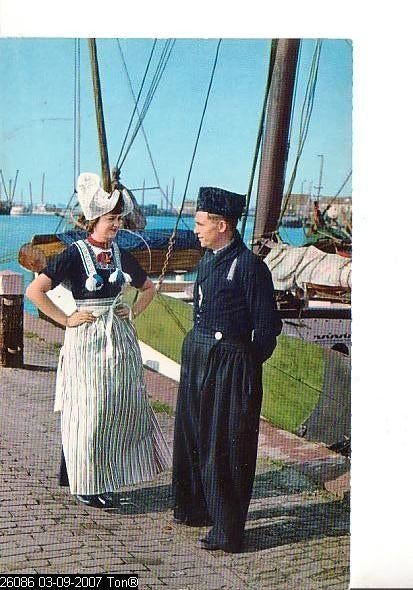 Ansichtkaart	Volendam	klederdracht, Verzenden, 1960 tot 1980, Ongelopen, Noord-Holland