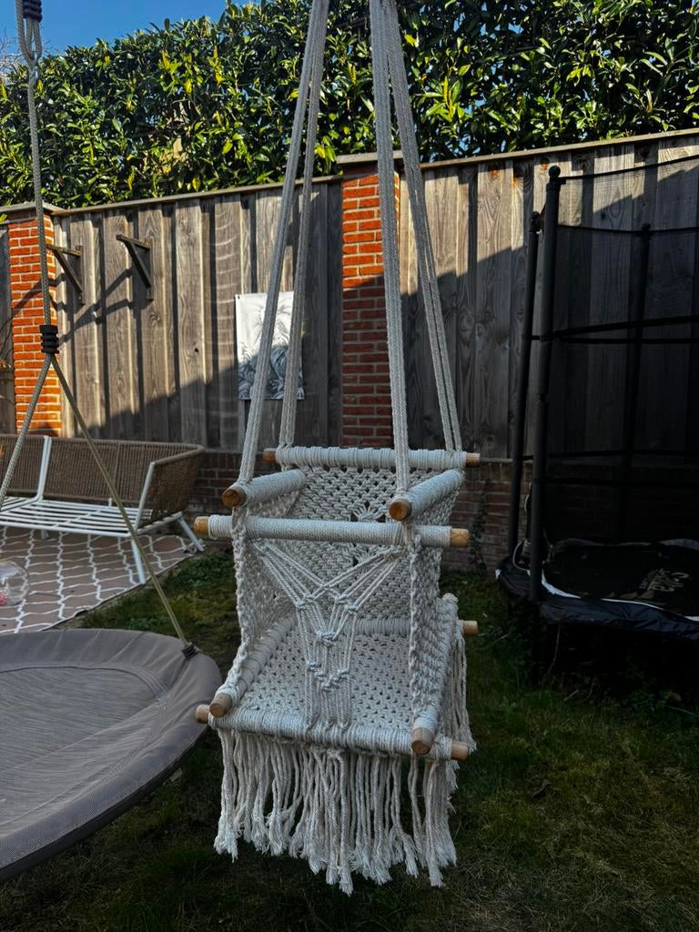 Mooie macramé schommel uit Bali, Ophalen, Zo goed als nieuw