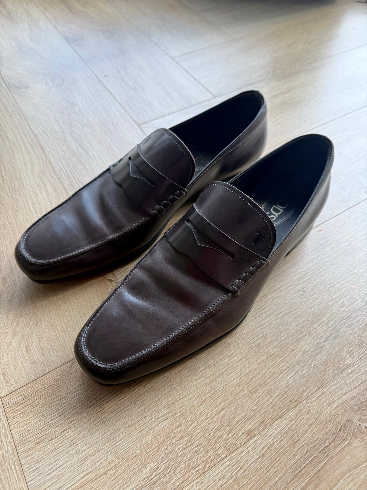 Tod's Loafers - Bruin Leren Herenschoenen Maat 44, Kleding | Heren, Ophalen of Verzenden, Gedragen, Bruin, Loafers