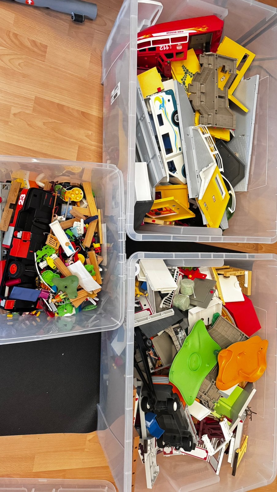 Grote partij Playmobil. 3 volle bakken, Ophalen, Gebruikt
