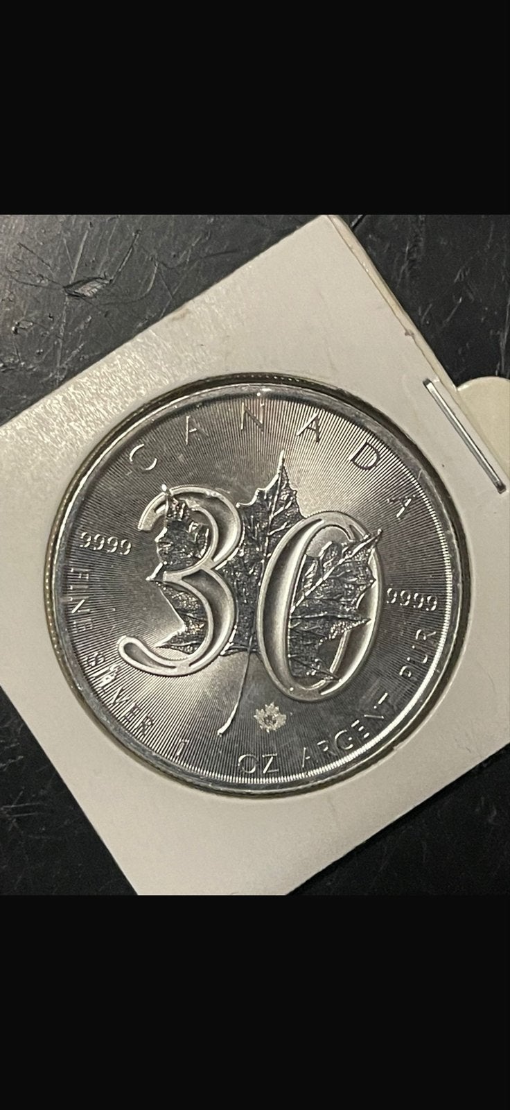 Speciale editie Canadese zilveren munt - 30 jaar, Ophalen of Verzenden