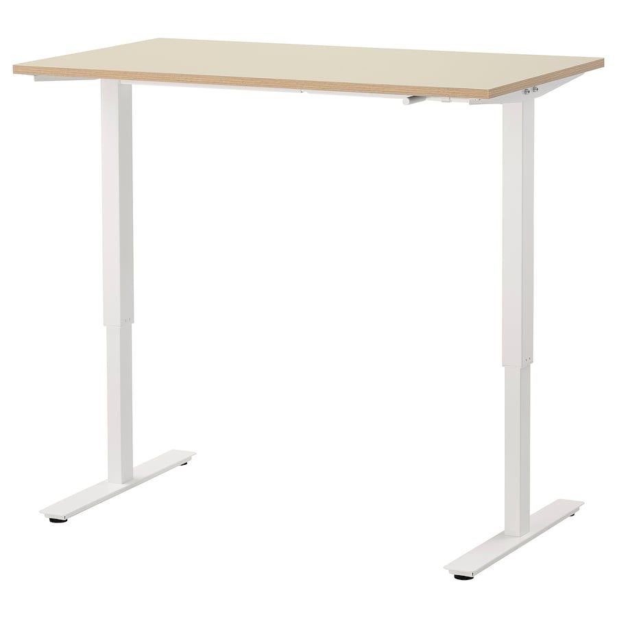 IKEA SKARSTA Zit-sta bureau - 120x70 cm, Ophalen, Zit-sta bureau, Spaanplaat of MDF, In hoogte verstelbaar