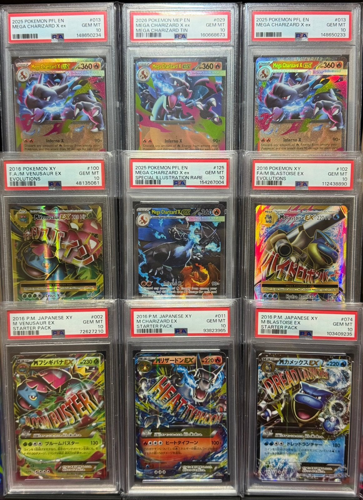 Pokemon slabs collectie megas & vintage & tag teams