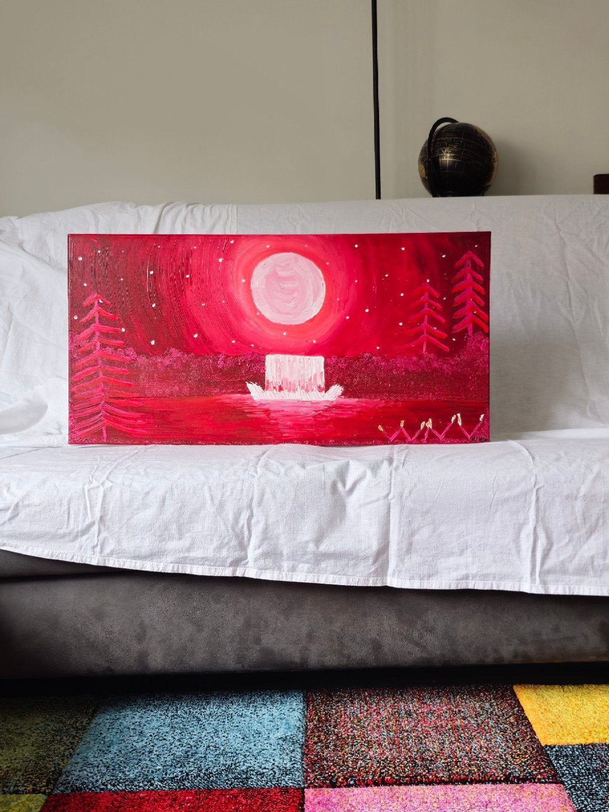 Schilderij 80 cm x 40 cm, Antiek en Kunst, Kunst | Schilderijen | Abstract, Ophalen