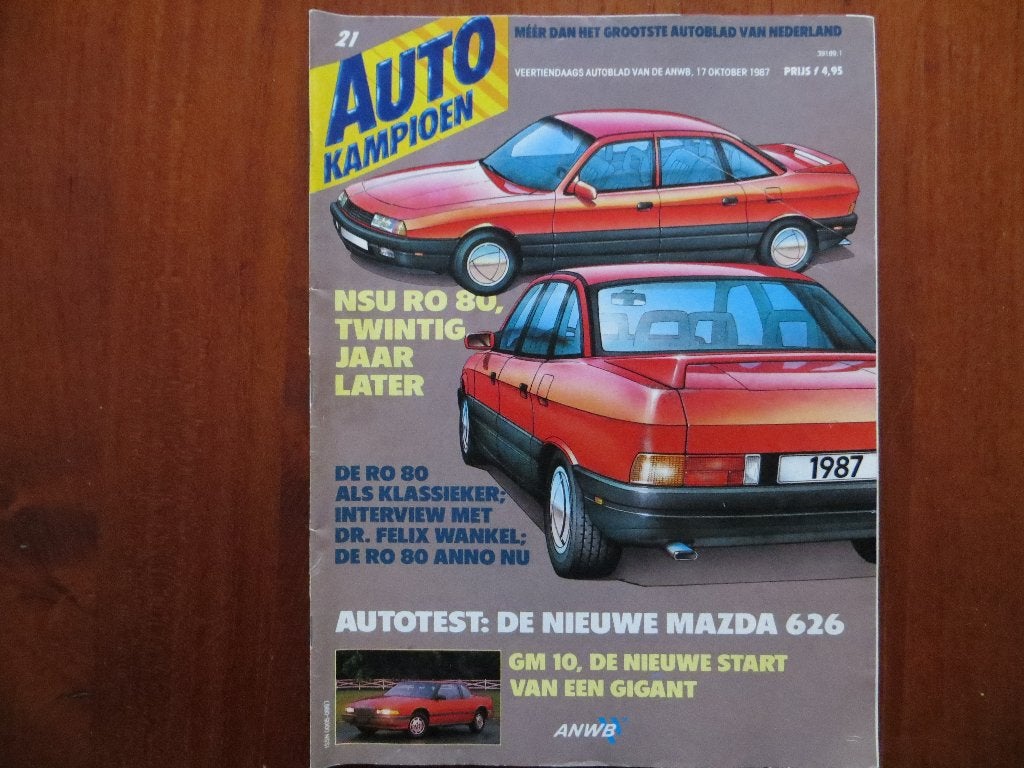 Autokampioen 21 1987 Mazda 626 sedan, NSU Ro80 (anno nu), Boeken, Auto's | Folders en Tijdschriften, Ophalen of Verzenden, Zo goed als nieuw