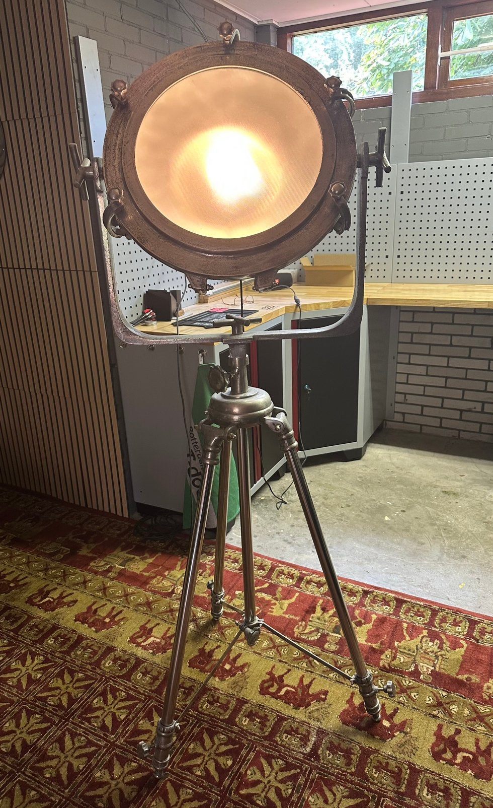 Industriële vloerlamp, Ophalen, Gebruikt, Metaal, 150 tot 200 cm