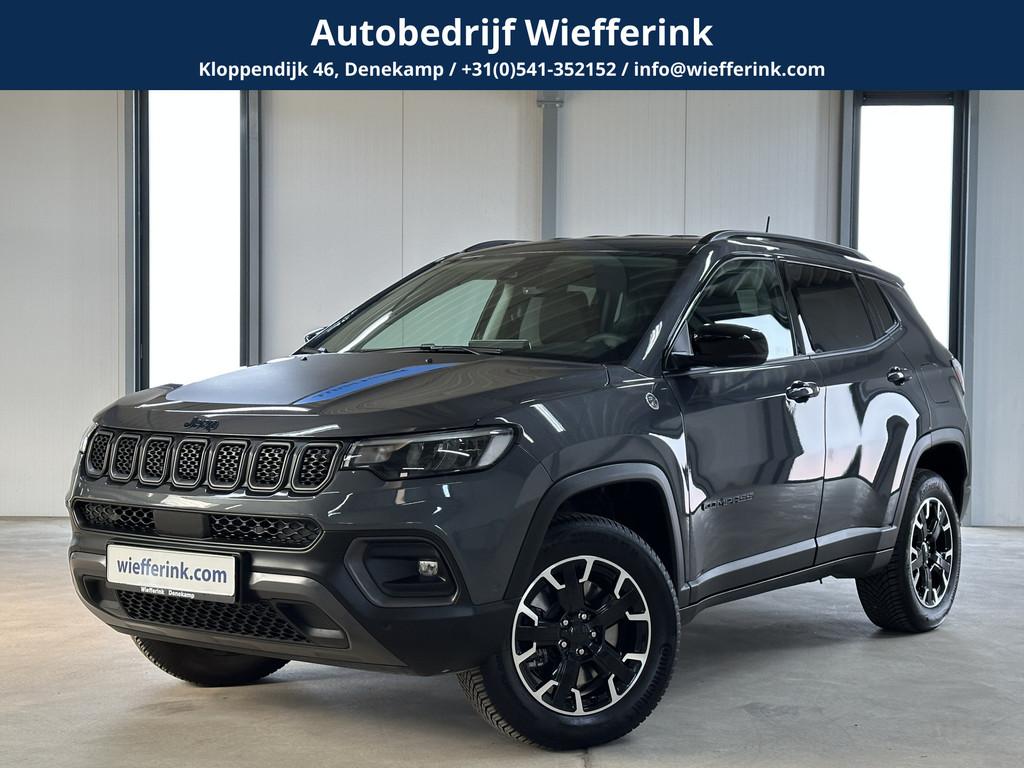 Jeep Compass 4xe 240 Plug-in Hybrid Electric Trailhawk, Auto's, Jeep, Automaat, 12 maanden, Gebruikt, Zwart