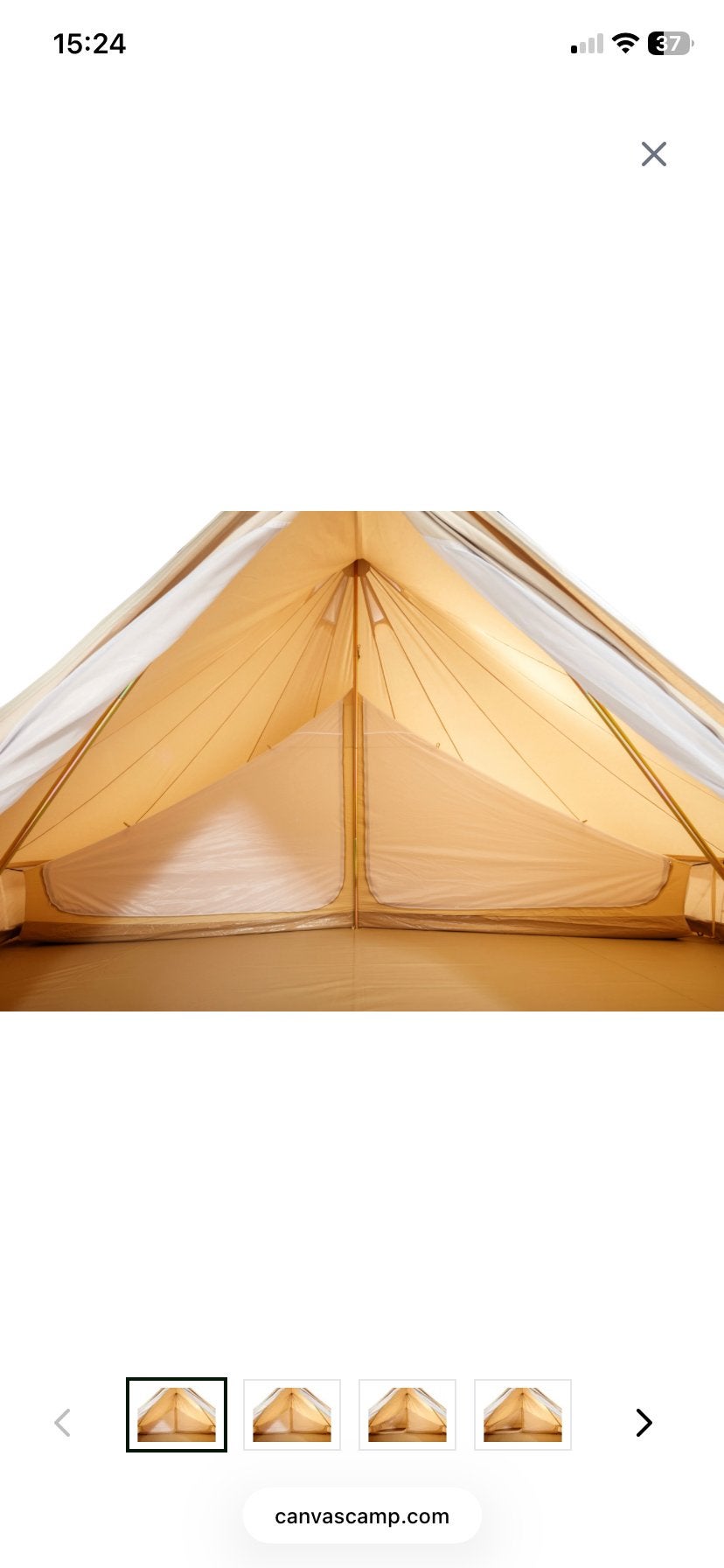 Canvascamp Sibley 600 Binnentent Dubbele Deur, Ophalen, Zo goed als nieuw, Tot en met 6