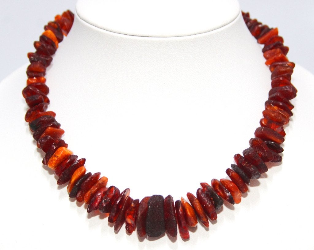 Schitterende 41 CM Antieke Baltische Barnsteen Ketting, Ophalen of Verzenden, Zilver, Ketting, Met edelsteen