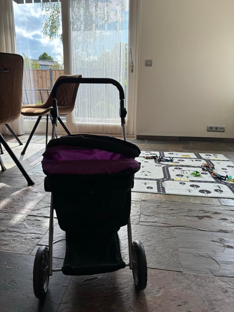 Poppenwagen / Buggy voor poppen - Zwart/Paars, Ophalen, Gebruikt, Overige typen