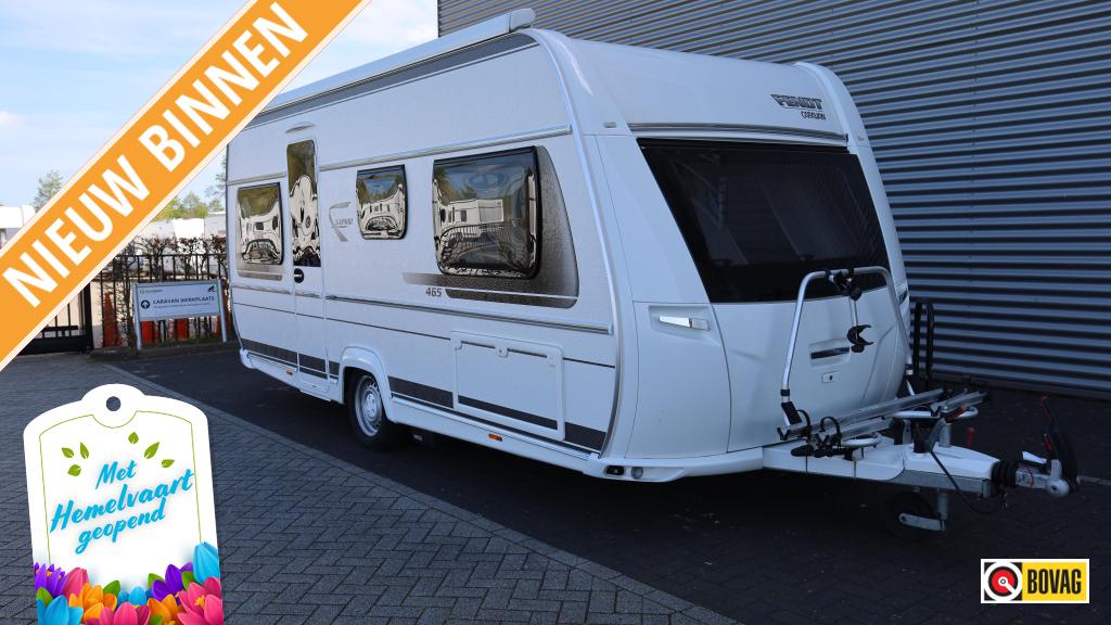 Fendt Saphir 465 SQ mover+dakluifel+fietsrek, Caravans en Kamperen, Rondzit, Bedrijf, Fendt, 5 tot 6 meter