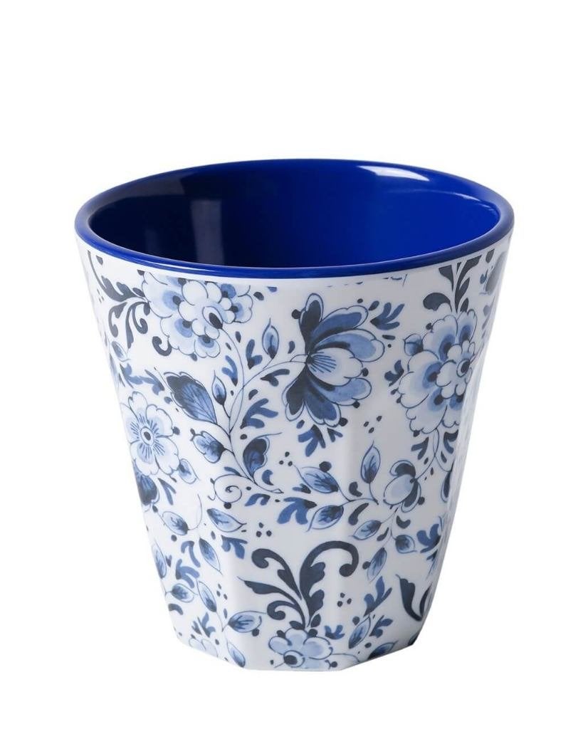 Heinen Delfts Blauw melamine beker bloemen 160 ml, Kunststof, Overige merken, Delftsblauw, Heinen Delfts Blauw