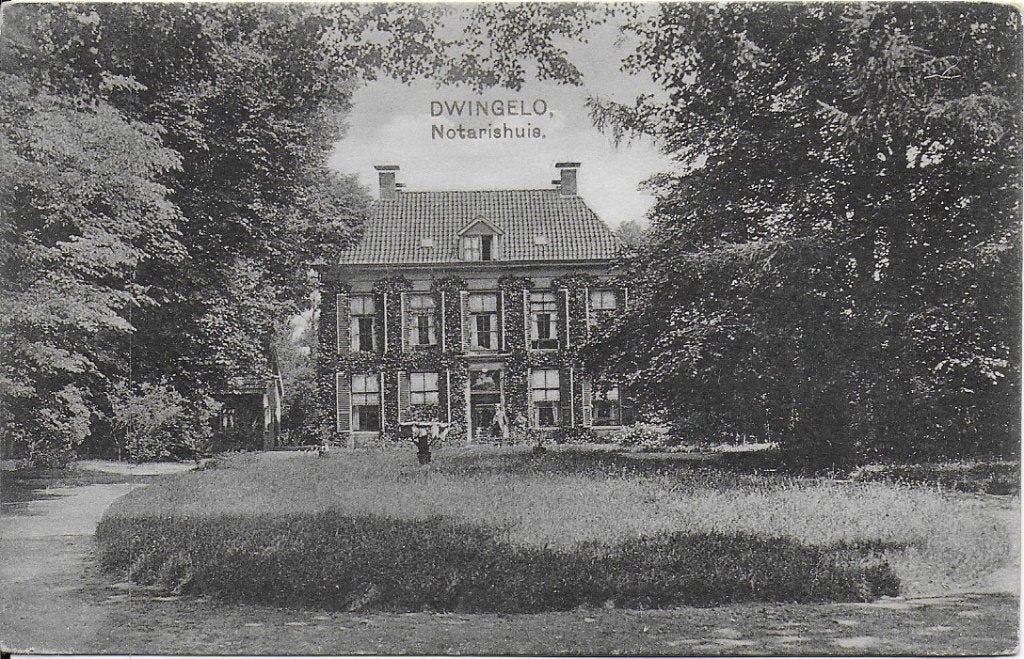 Dwingelo notarishuis oude ongelopen ansichtkaart ( 6225 ), Ophalen of Verzenden, 1960 tot 1980, Ongelopen