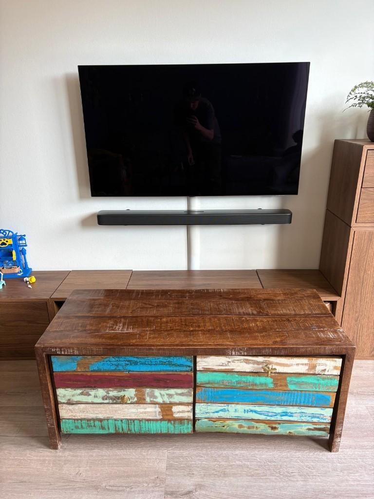 Tv meubel klein, Huis en Inrichting, Kasten | Televisiemeubels, Ophalen, Gebruikt, 100 tot 150 cm, Minder dan 100 cm