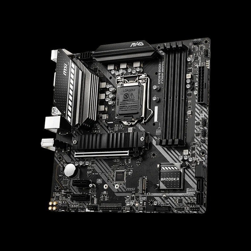 MSI MAG B460M BAZOOKA Moederbord met Socket LGA 1200, Ophalen of Verzenden, Gebruikt, DDR4