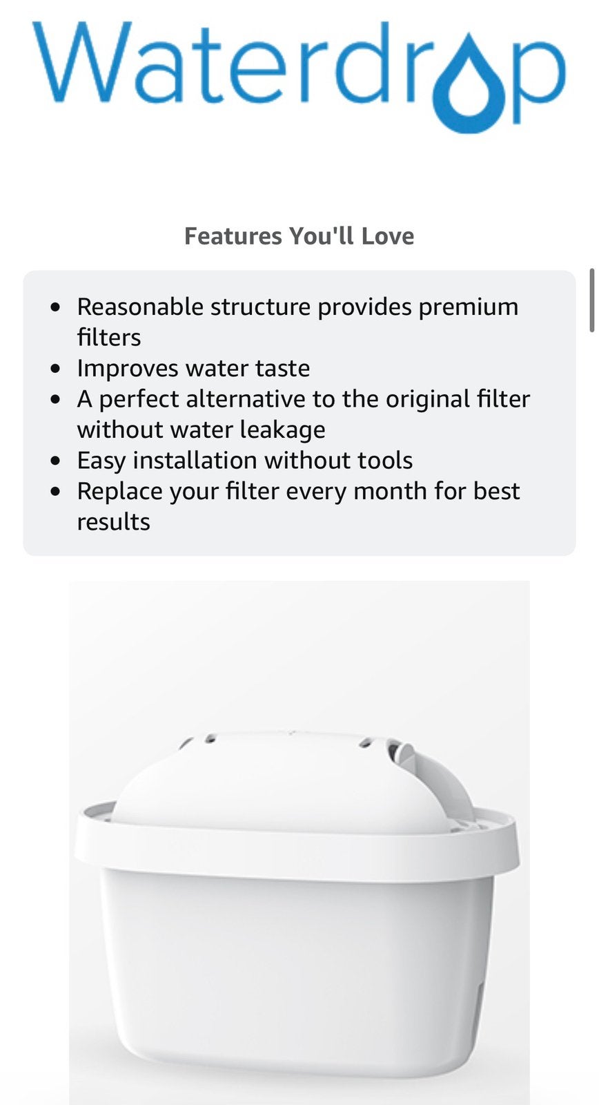 Waterdrop Filterpatronen voor Brita Maxtra+ Plus, Overige typen, Kunststof, Nieuw, Ophalen of Verzenden