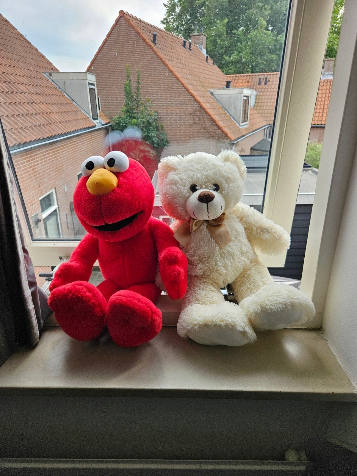 Pluche Beer & Elmo knuffel, Overige merken, Overige karakters, Beer, Ophalen of Verzenden