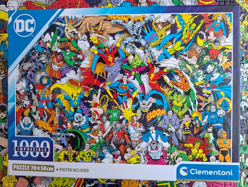 DC Impossible Puzzel 1000 stukjes Clementoni, Ophalen of Verzenden, 500 t/m 1500 stukjes, Zo goed als nieuw, Legpuzzel