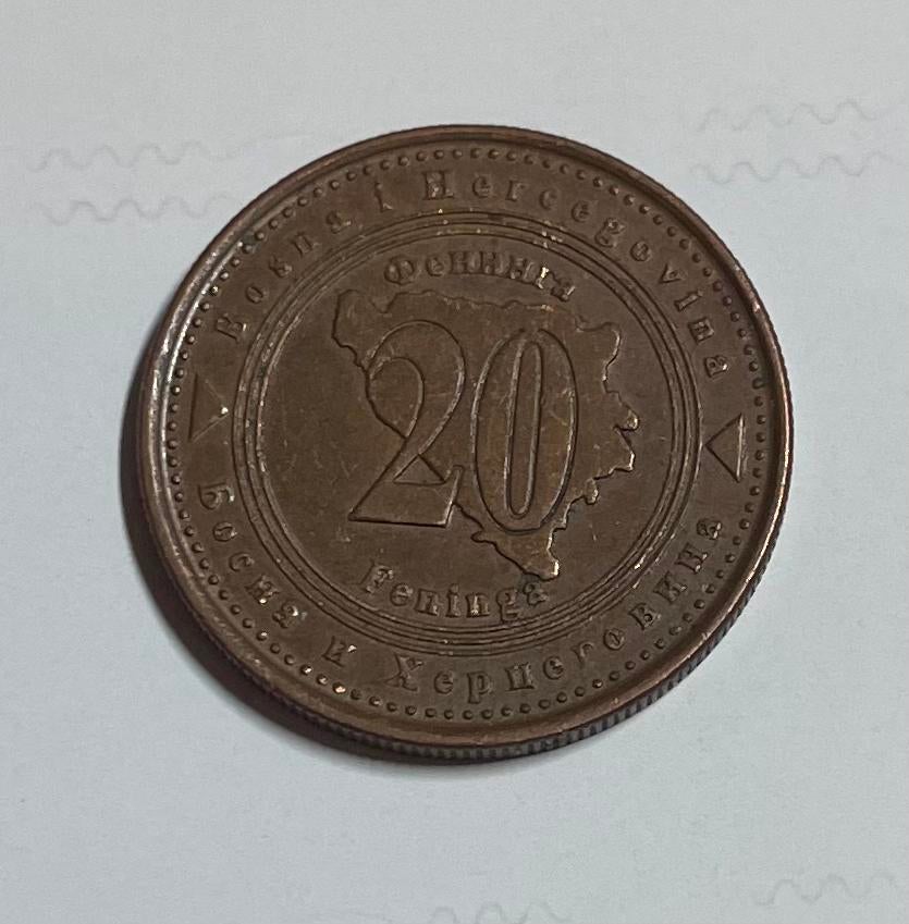 20 feninga Bosnië Herzegovina 1998, Ophalen of Verzenden, Overige landen