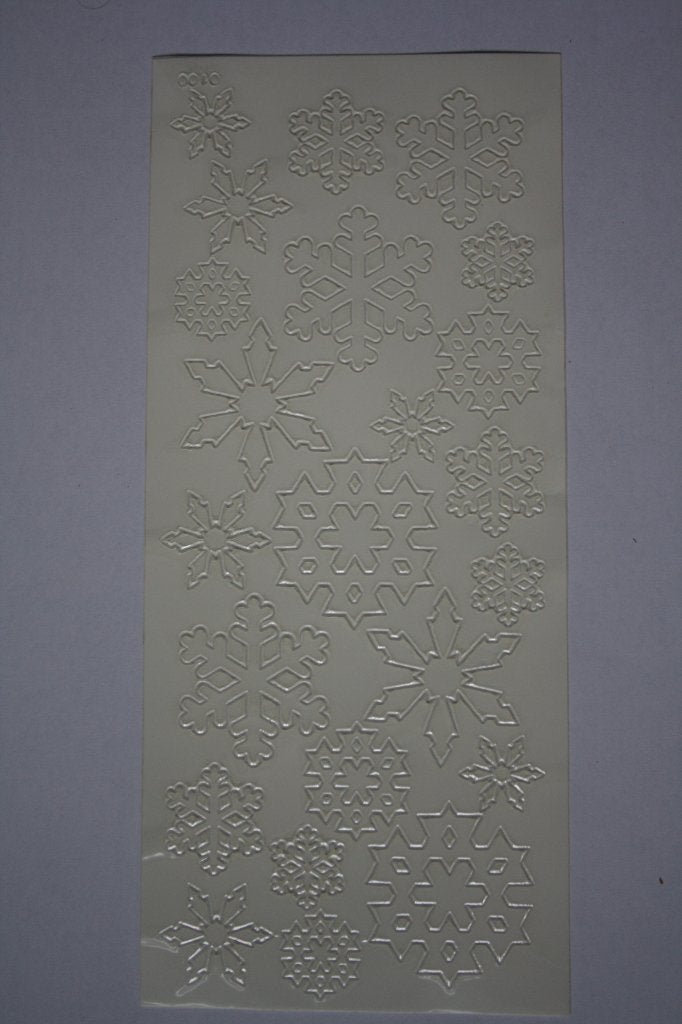 10 st. Sneeuwvlokken zilverkleur sierstickers creme 8488, Ophalen of Verzenden, Nieuw, Kerst, Overige typen