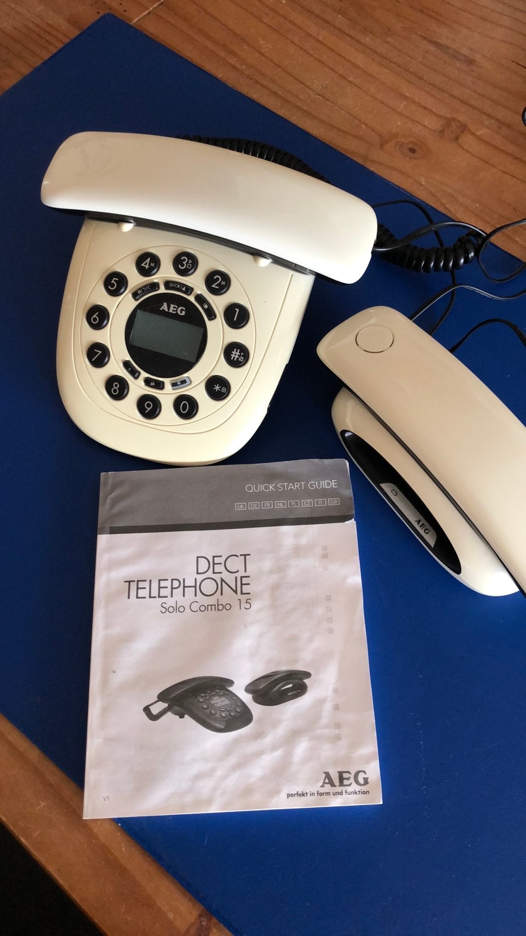 AEG Telefoon Solo Combo 15 - Retro Design, Telecommunicatie, Vaste telefoons | Handsets en Draadloos, Ophalen of Verzenden, Gebruikt