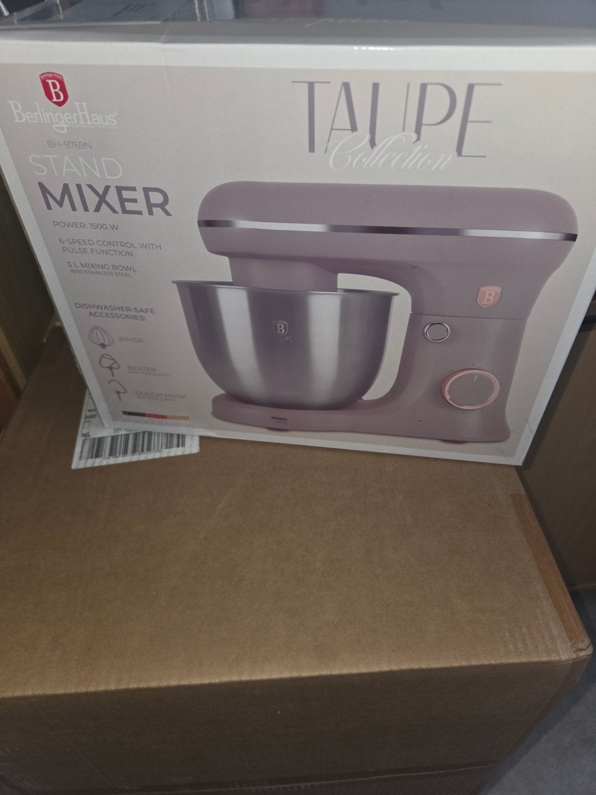 Berlinger Haus BH-9769N Standmixer - Taupe Collection, 4 liter of meer, Nieuw, 3 snelheden of meer, Ophalen of Verzenden