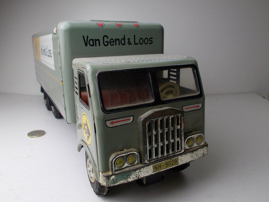 Jaren 60 JAPAN Blikken Vrachtwagen "VAN GEND EN LOOS" IZGST!, Ophalen of Verzenden