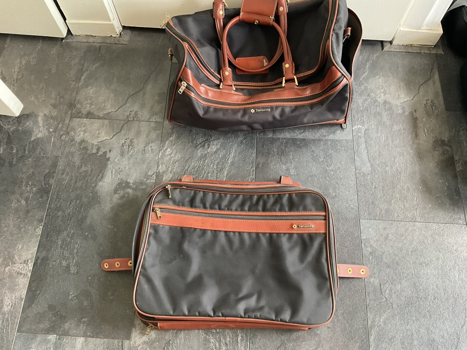 Tas samsonite, 30 cm of meer, Blauw, Minder dan 35 cm, Ophalen of Verzenden