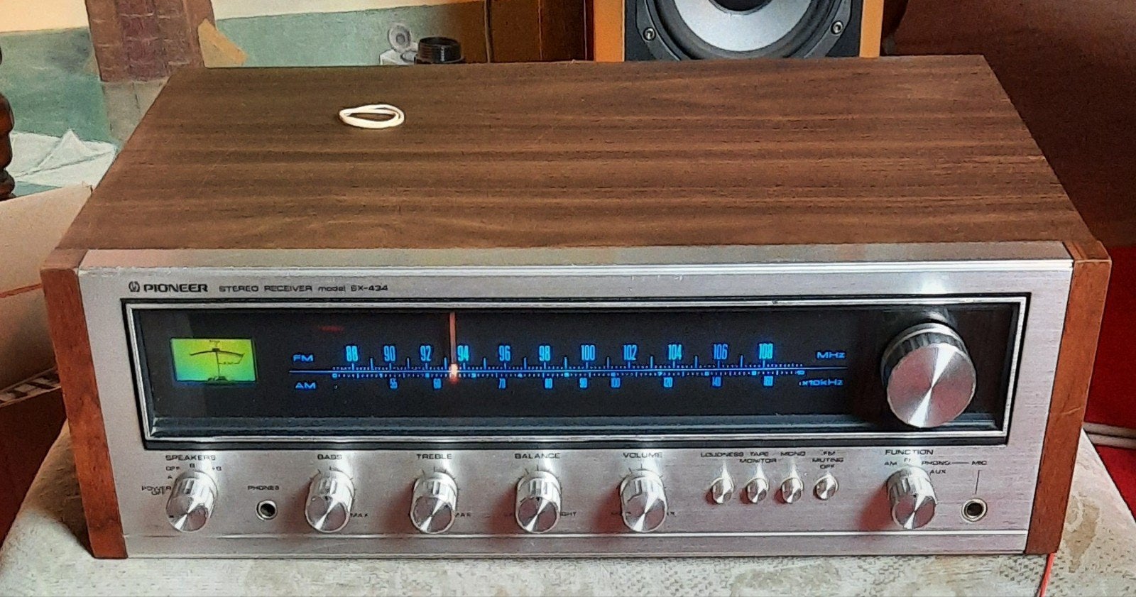 Te koop pioneer sx434 receiver met nieuwe led verlichting ✅️, Ophalen, Minder dan 60 watt, Pioneer