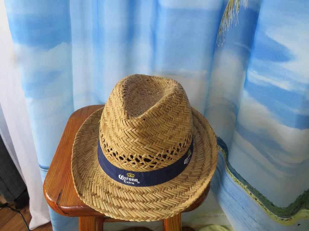 strooien hoed corona extra ( mexicaans biermerk ) 58,5 cm, Corona, Hoed, Ophalen of Verzenden, 58 of 59 cm (L, 7¼ of ⅜ inch)
