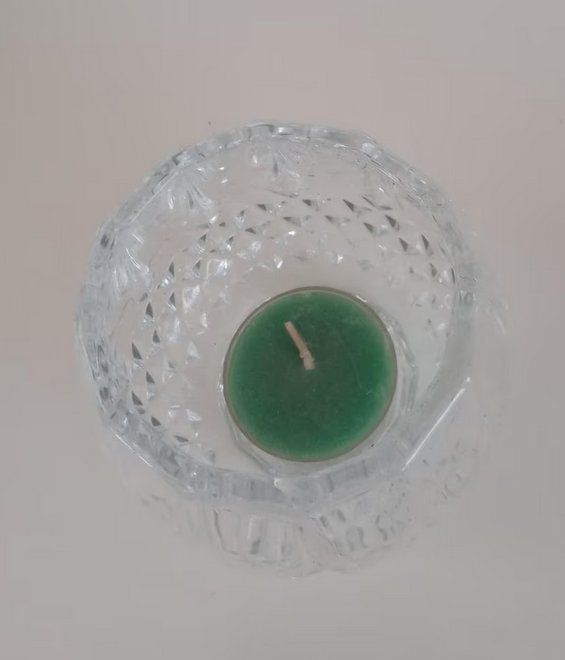 Glazen windlicht, facet geslepen, Oosterveldweg 15, 7274 DZ, Windlicht, Verzenden, 8 cm