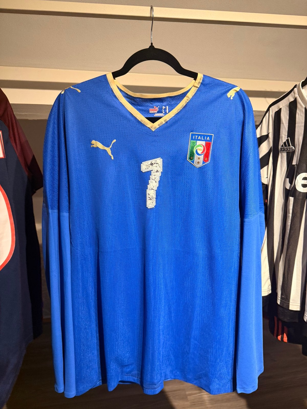 Italy Puma Player Issue Shirt 2006/08 Del Piero #7 Long XL, Ophalen of Verzenden, Zo goed als nieuw, Buitenlandse clubs, Shirt