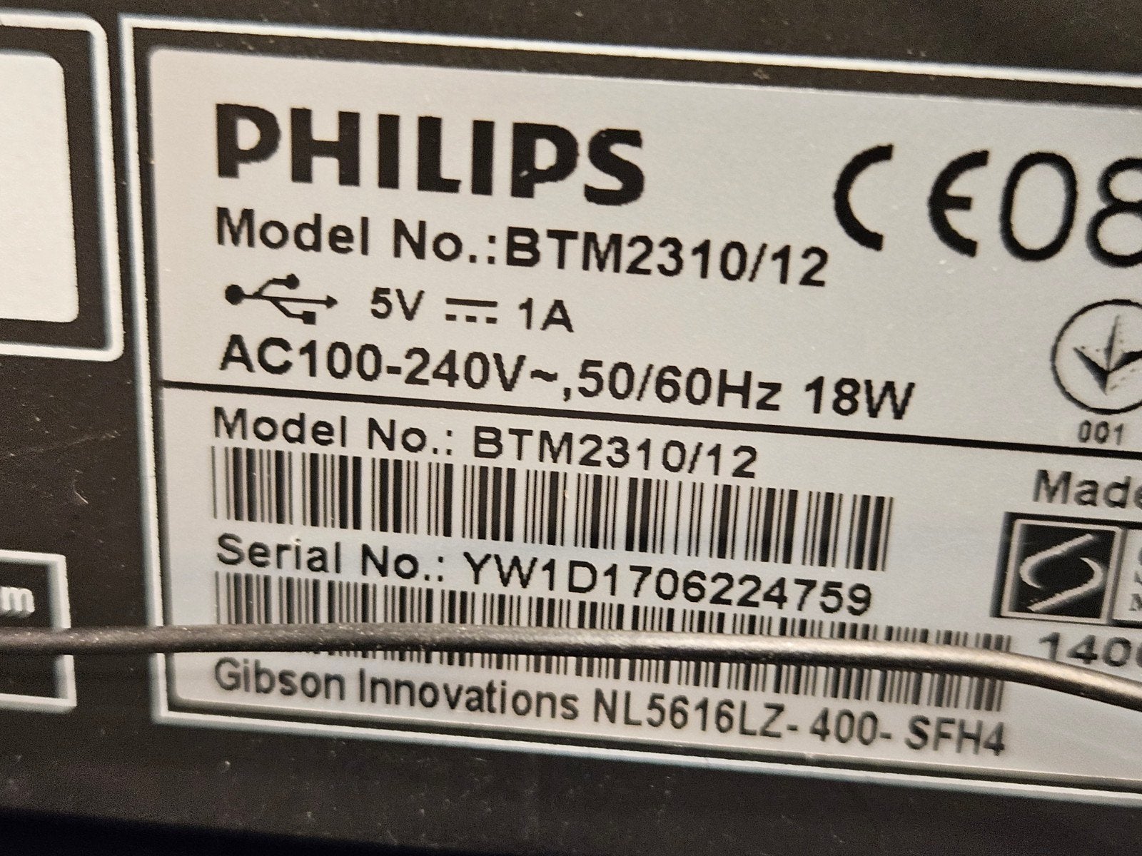 Philips BTM2310/12 micromuzieksysteem (mini-hifi-set) met on, Ophalen of Verzenden, Minder dan 60 watt, Overige merken
