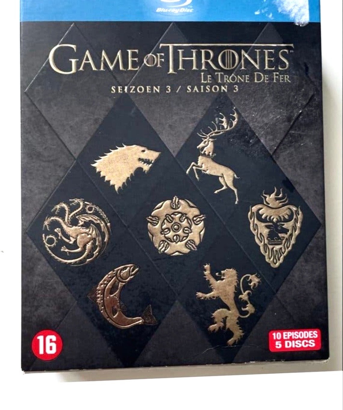 Game of Thrones Seizoen 3 Blu-ray - 10 afleveringen, 5 discs, Vanaf 16 jaar, Nederlands, Science Fiction en Fantasy, Ophalen of Verzenden