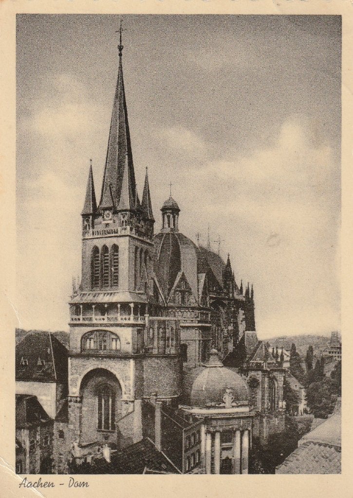 Duitsland Aachen Dom 1955, Ophalen of Verzenden, 1940 tot 1960, Gelopen, Duitsland