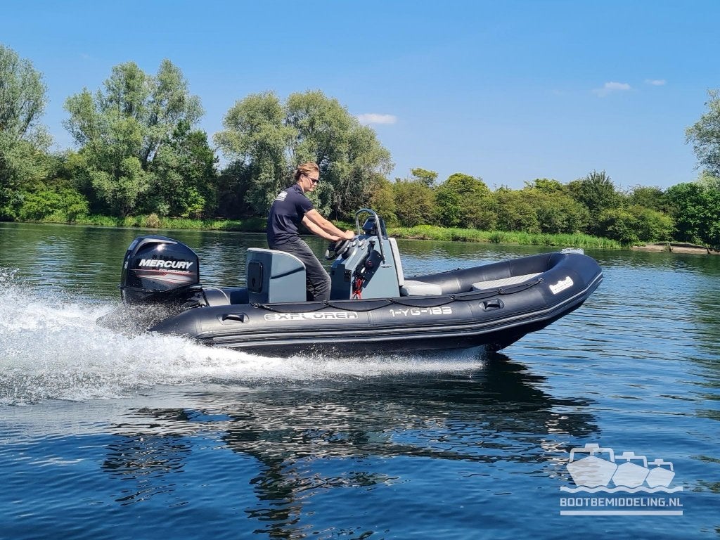 Bombard 500 Explorer, Mercury 50 pk, incl. trailer., Watersport en Boten, Rubberboten, Gebruikt, Bombard, 5 m, 2 m