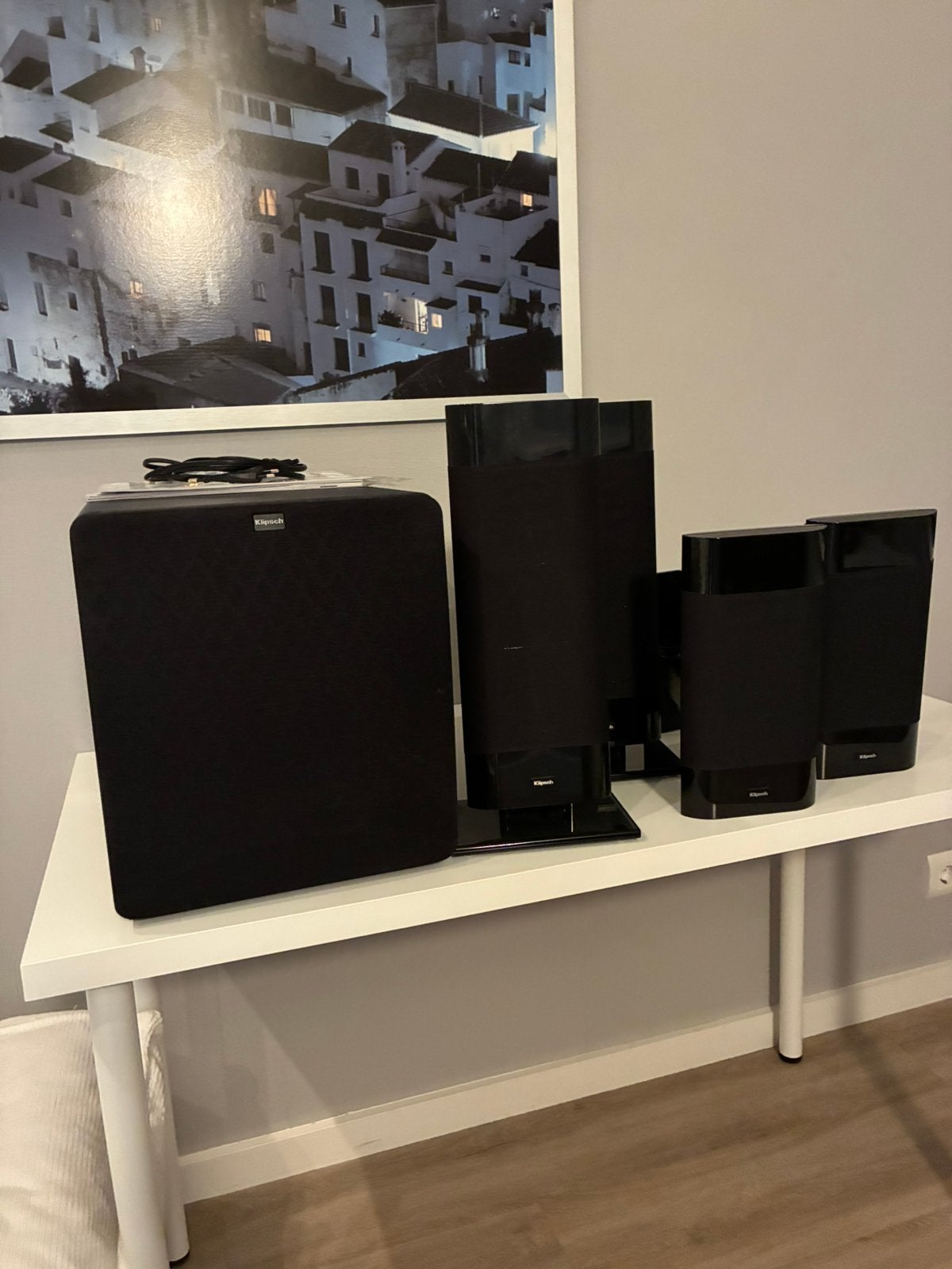 Set luidsprekers met sub woofer Klipsch, Audio, Tv en Foto, Luidsprekers, Gebruikt, Subwoofer, Overige merken, Ophalen