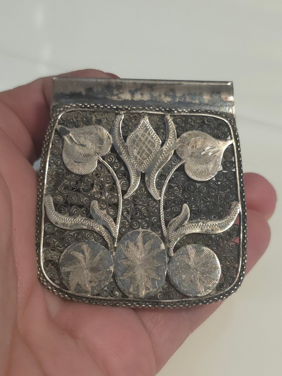 Oud zilveren gesp, Ophalen of Verzenden, Zilver