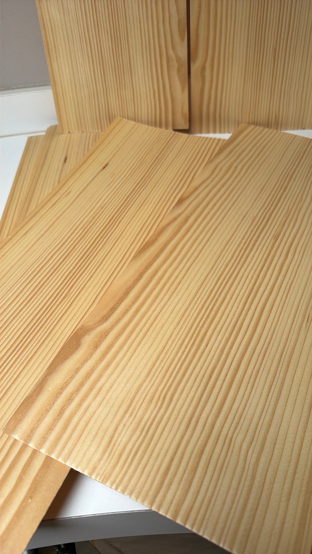 Oregon Pine 0,6 mm fineer 63x23cm, Ophalen of Verzenden, Nieuw, Kunst en Creatief