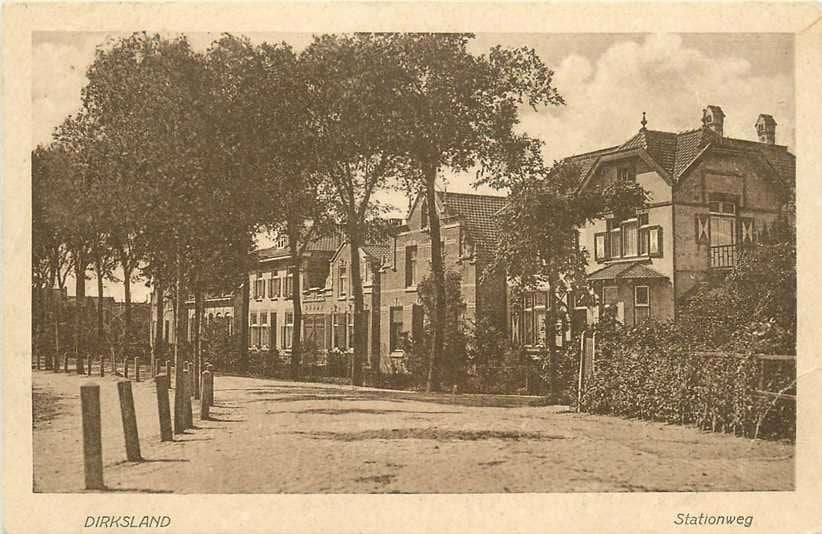 380-761-017 Dirksland  Stationsweg, Verzamelen, Verzenden, Voor 1920, Zuid-Holland