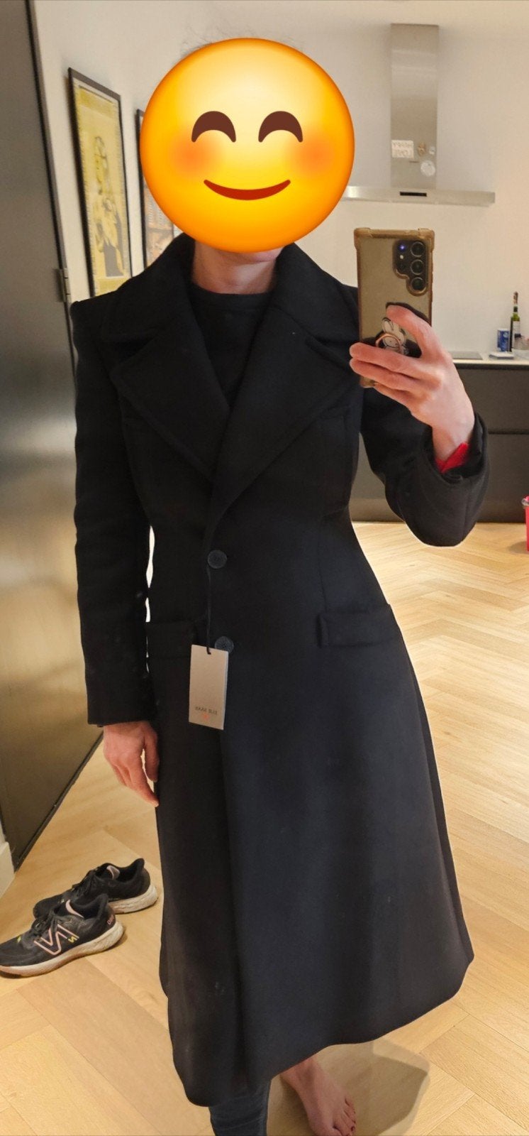 Elie Saab x H&M Sculpturale Zwarte Jas - XS, Elie Saab x H&M, Zwart, Nieuw, Ophalen of Verzenden