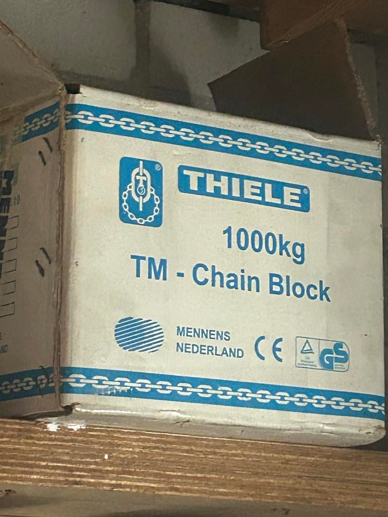 Thiele kettingtakel 1000 kg - TM Chain Block, Ophalen, Zo goed als nieuw, Handmatig