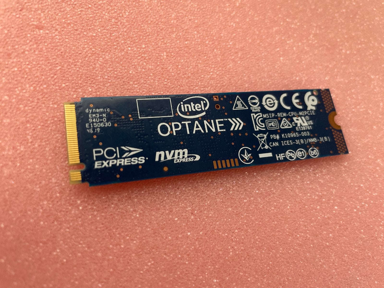 Intel Optane H10 16GB + 256GB SSD M.2 NVMe, Intern, Ophalen of Verzenden, Zo goed als nieuw, Laptop