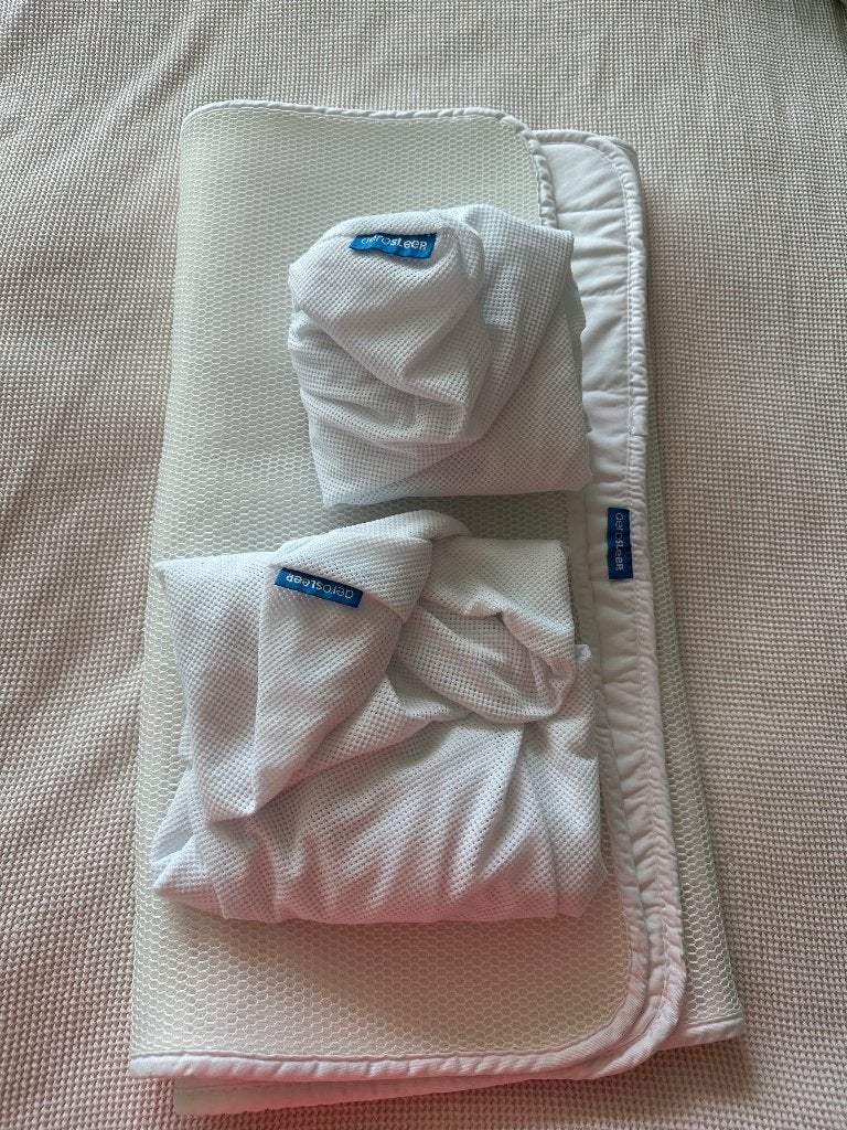 Aerosleep matrasbeschermer + 2 hoezen, Ademend, Jongetje of Meisje, Matrasbeschermer, Wit