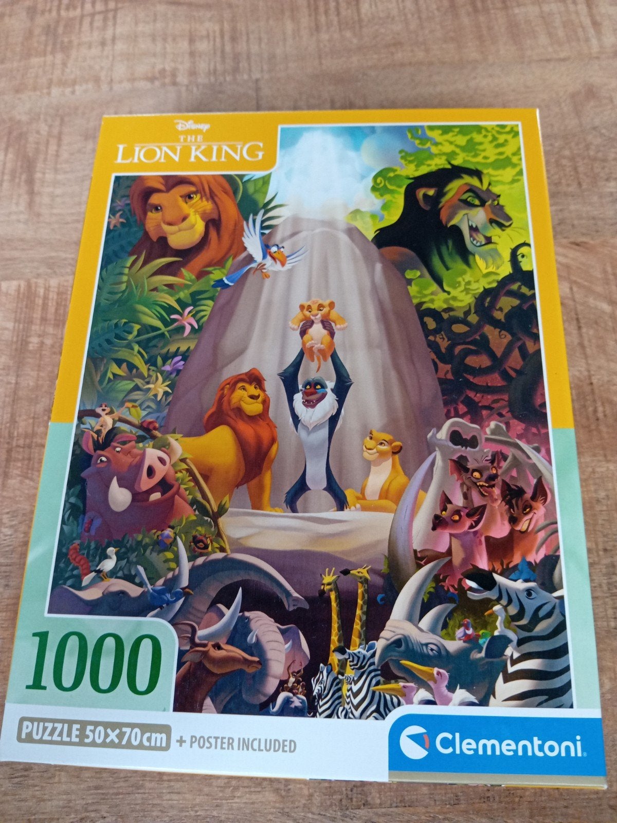 Mooie Clementoni puzzel the Lion King 1000 stukjes, Ophalen of Verzenden, 500 t/m 1500 stukjes, Zo goed als nieuw