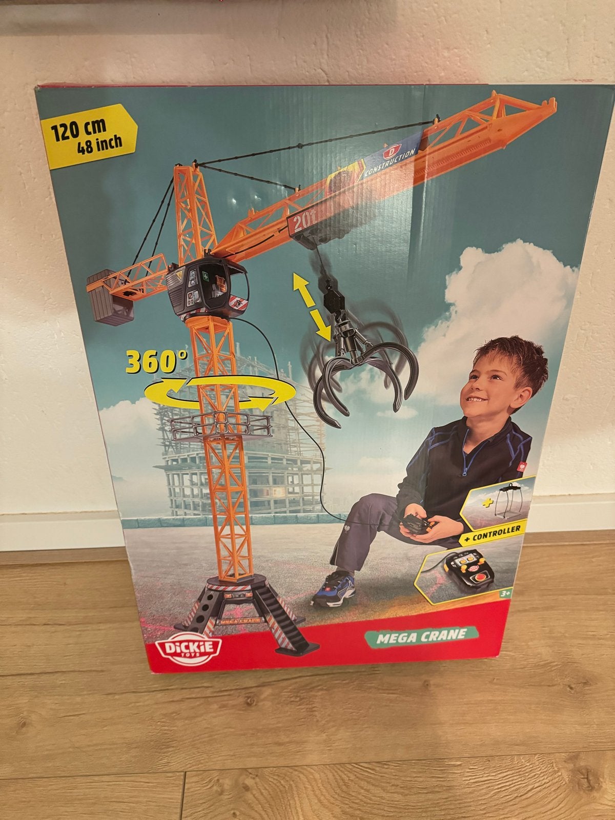 Dickie Toys Mega Kraan - 120 cm met afstandsbediening, Ophalen, Nieuw, Afstandsbediening