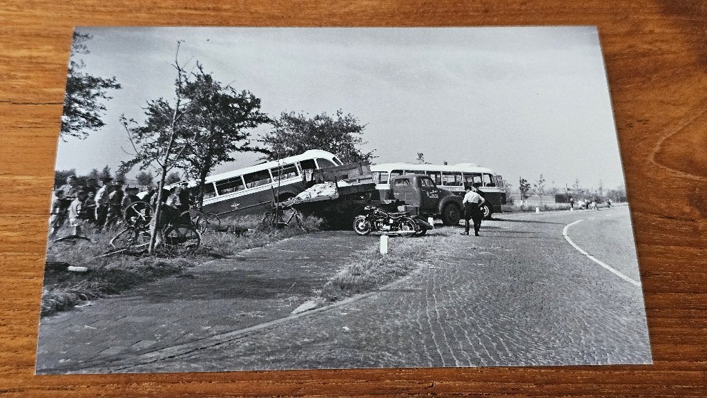 Foto BUS RTM Rotterdam Magirus-Deutz Aanhanger Ongeval, Verzenden, Gebruikt, Bus of Metro, Overige typen