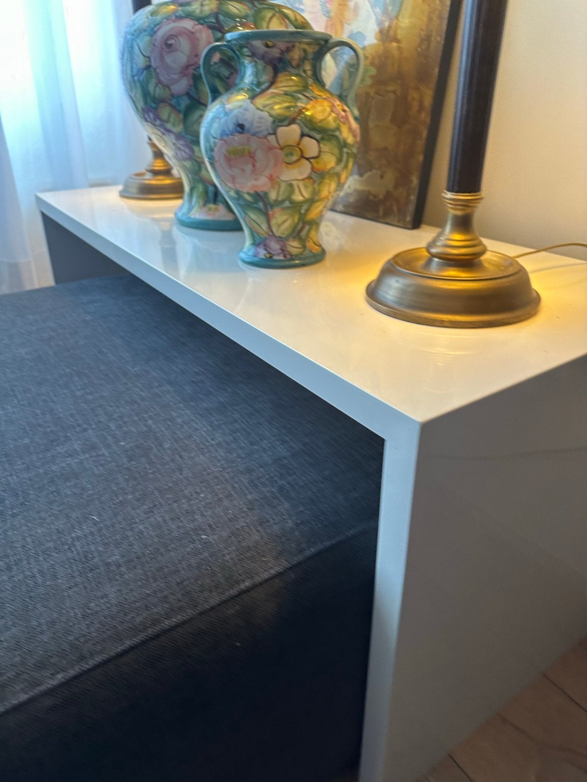 Macazz bijzettafel/sidetable crème 90 cm, Ophalen of Verzenden, Zo goed als nieuw, Overige materialen